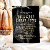 Elegant Halloween Gold Foil Dinner Party Folie Uitnodiging