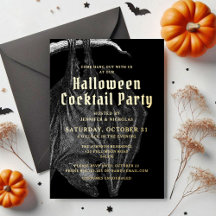 Elegant Halloween Goud Folie Cocktailparty 