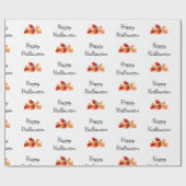 Elegant Halloween Herfst Bladblad Rood Sinaasappel Cadeaupapier (Vlak)