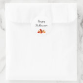 Elegant Halloween Herfst Bladblad Rood Sinaasappel Ronde Sticker (Tas)