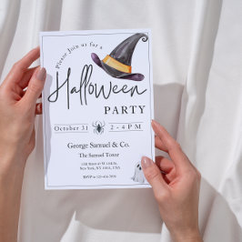 Elegant Halloween Invitation for Company Office Kaart