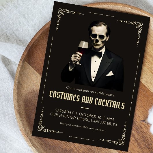 Elegant Halloween Kostuum Party Kaart