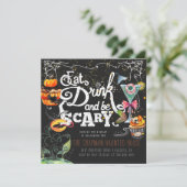 Elegant Halloween Party Invitation Feestdagenkaart (Staand voorkant)