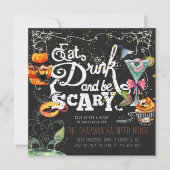 Elegant Halloween Party Invitation Feestdagenkaart (Voorkant)