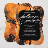 Elegant Halloween Party Invitation Kaart (Voorkant / Achterkant)
