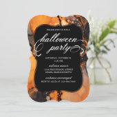 Elegant Halloween Party Invitation Kaart (Staand voorkant)