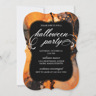 Elegant Halloween Party Invitation Kaart