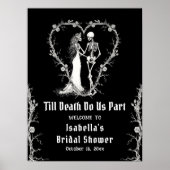 Elegant Halloween Skeleton Vrijgezellenfeest Welko Poster (Voorkant)