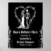 Elegant Halloween Skeleton Vrijgezellenfeest Welko Poster (Voorkant)