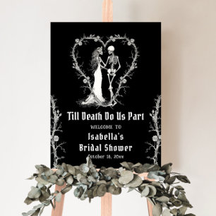 Elegant Halloween Skeleton Vrijgezellenfeest Welko Poster