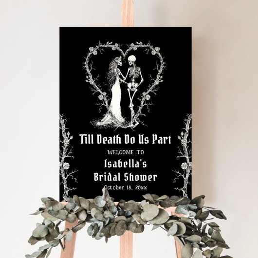 Elegant Halloween Skeleton Vrijgezellenfeest Welko Poster