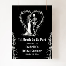 Elegant Halloween Skeleton Vrijgezellenfeest Welko Poster