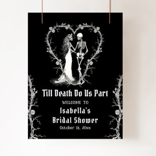 Elegant Halloween Skeleton Vrijgezellenfeest Welko Poster