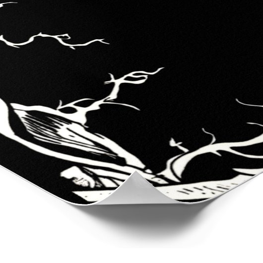 Elegant Halloween Skeleton Vrijgezellenfeest Welko Poster (Hoek)