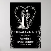 Elegant Halloween Skeleton Vrijgezellenfeest Welko Poster (Voorkant)