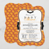 Elegant Halloween Theme Baby shower Uitnodigen Kaart (Voorkant / Achterkant)