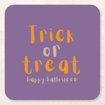 Elegant Halloween Trick or treat Papier Onderzette
