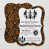 Elegant Halloween Uitnodiging - Hallows Eve Party (Voorkant / Achterkant)