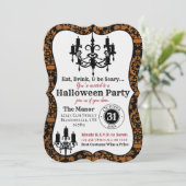 Elegant Halloween Uitnodiging - Hallows Eve Party (Staand voorkant)