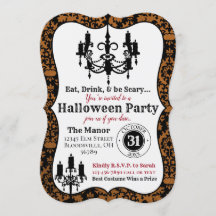 Elegant Halloween Uitnodiging - Hallows Eve Party