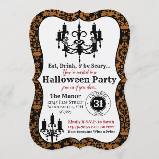 Elegant Halloween Uitnodiging - Hallows Eve Party