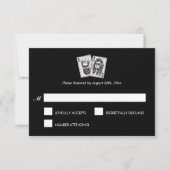 Elegant Halloween Wedding RSVP-kaart RSVP Kaartje (Voorkant)