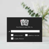 Elegant Halloween Wedding RSVP-kaart RSVP Kaartje (Staand voorkant)