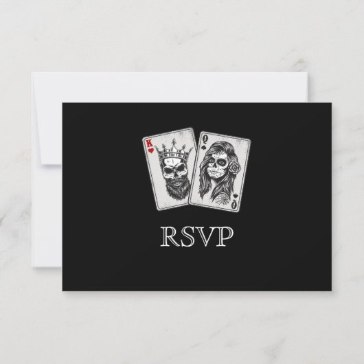 Elegant Halloween Wedding RSVP-kaart RSVP Kaartje (Achterkant)