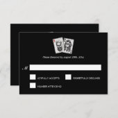 Elegant Halloween Wedding RSVP-kaart RSVP Kaartje (Voorkant / Achterkant)
