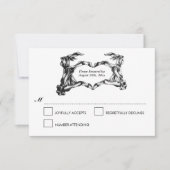 Elegant Halloween Wedding RSVP-kaart RSVP Kaartje (Voorkant)