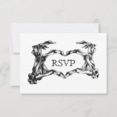 Elegant Halloween Wedding RSVP-kaart RSVP Kaartje (Achterkant)