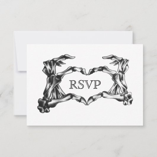 Elegant Halloween Wedding RSVP-kaart RSVP Kaartje (Achterkant)
