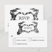 Elegant Halloween Wedding RSVP-kaart RSVP Kaartje (Voorkant / Achterkant)