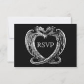 Elegant Halloween Wedding RSVP-kaart RSVP Kaartje (Achterkant)