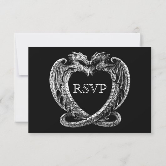 Elegant Halloween Wedding RSVP-kaart RSVP Kaartje (Achterkant)