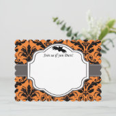 Elegant Halloween Wedding Uitnodiging (Staand voorkant)