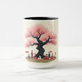 Elegant Hanami Cherry Blossom Mug Mok