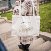 Elegant hand Drawn Botanical Bridesmaid Party Tote Bag