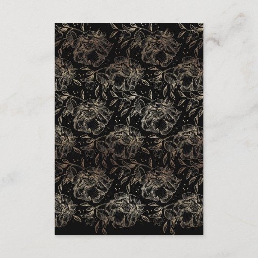 Elegant Hand Drawn Botanical Monogram Weddenschap RSVP Kaartje (Achterkant)