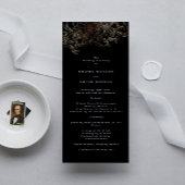 Elegant Hand Drawn Botanical Wedding Ceremony Programmakaart