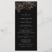 Elegant Hand Drawn Botanical Wedding Ceremony Programmakaart (Voorkant)