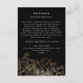 Elegant Hand Drawn Botanical Wedding Detail Informatiekaartje (Voorkant)