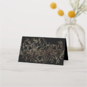 Elegant Hand Drawn Botanical Wedding Escort Plaatskaartje (Achterkant)