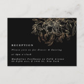 Elegant Hand Drawn Botanical Wedding Reception Informatiekaartje (Voorkant)