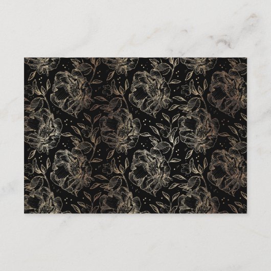 Elegant Hand Drawn Botanical Wedding Reception Informatiekaartje (Achterkant)