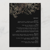 Elegant Hand Drawn Botanical Wedding Reception Menu (Voorkant)