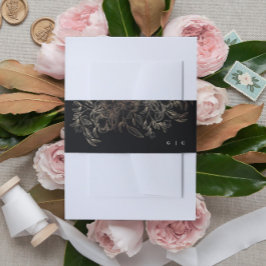 Elegant Hand Drawn Botanical Wedding Uitnodigingen Wikkel