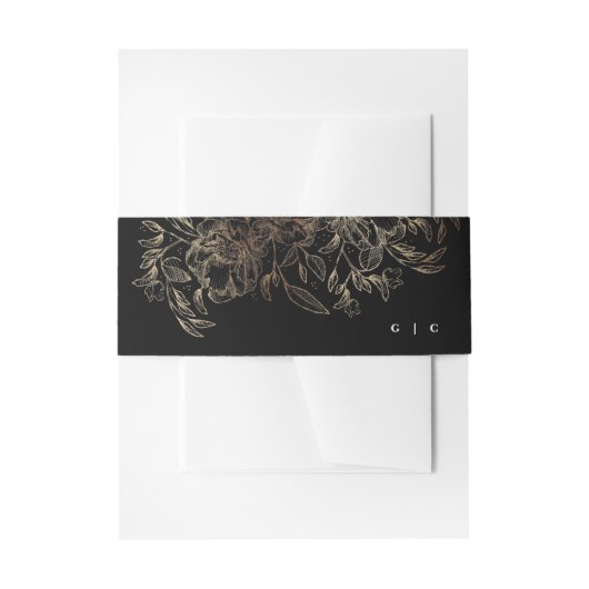 Elegant Hand Drawn Botanical Wedding Uitnodigingen Wikkel (Voorkant Voorbeeld)