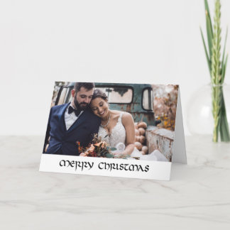 Elegant Hand Drawn Classic Calligraphy Kerstmis Kaart