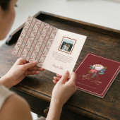 Elegant Hand-Drawn Floral Bouquet Valentine's Day Feestdagen Kaart